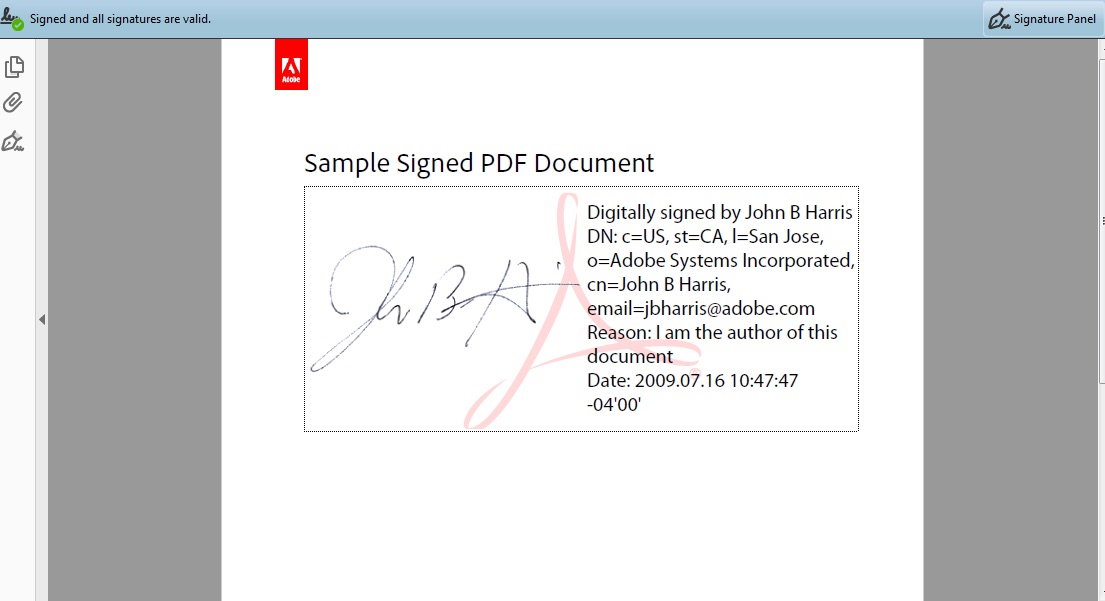 Digital API Signature