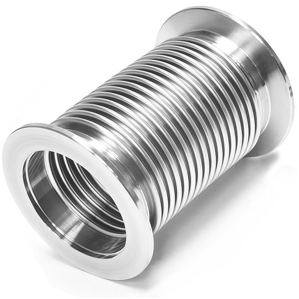 Bellows Hose Metal KF-50, 6 Inch,150mm, Flex Coupling, ISO-KF Flange Size NW-50, Thin Wall Tubing, 304 Stainless Steel