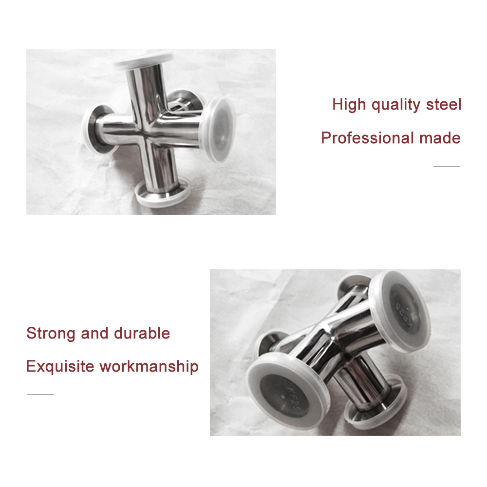 Cross 5Way KF25 Vacuum Fittings, ISOKF Flange Size NW25