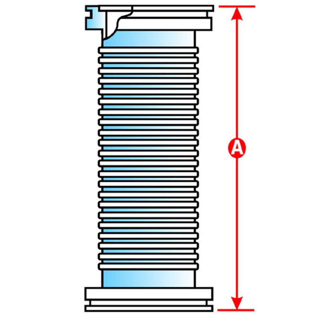 Flexible Bellows NW 160, 10 inch, 250 mm, Vacuum Hose, ISO
