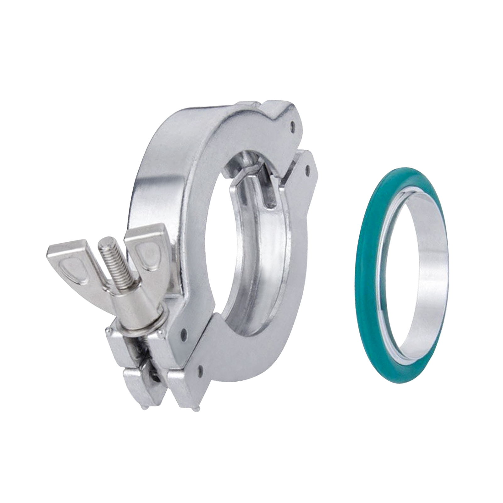 Aluminium Vacuum Clamp + SS304 Centering Ring + viton Oring