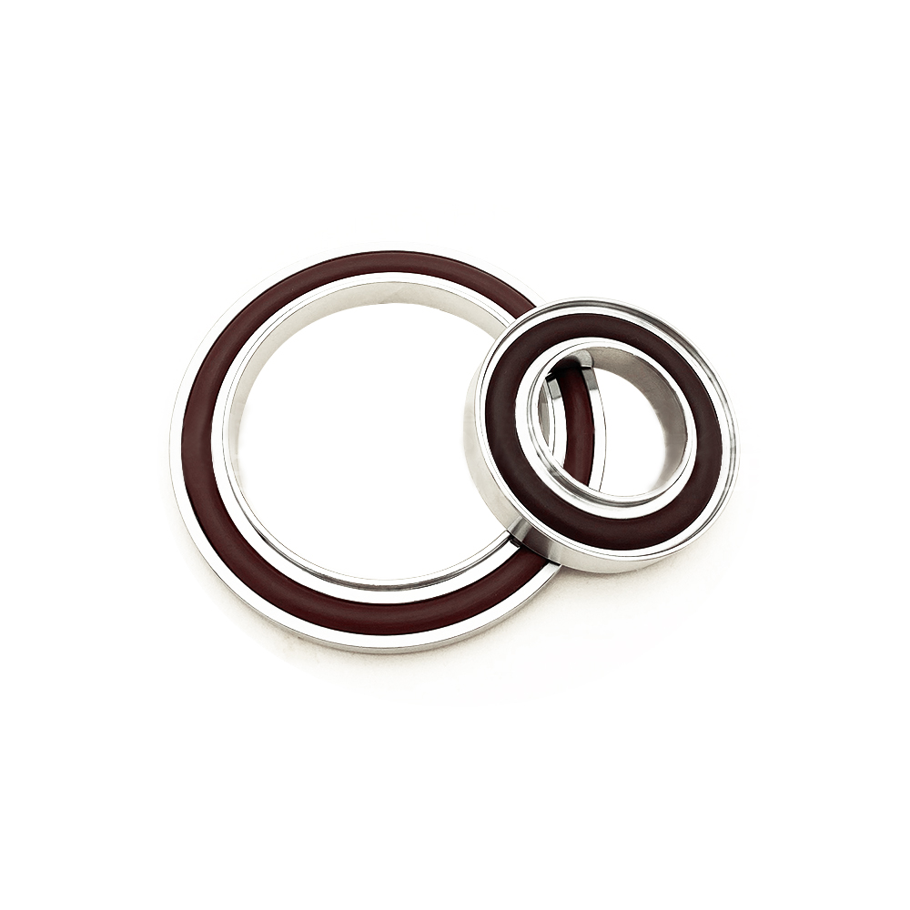 KF16 Stainless Steel Center Bracket + Fluorine Rubber Ring + Stainless Steel Outer Ring