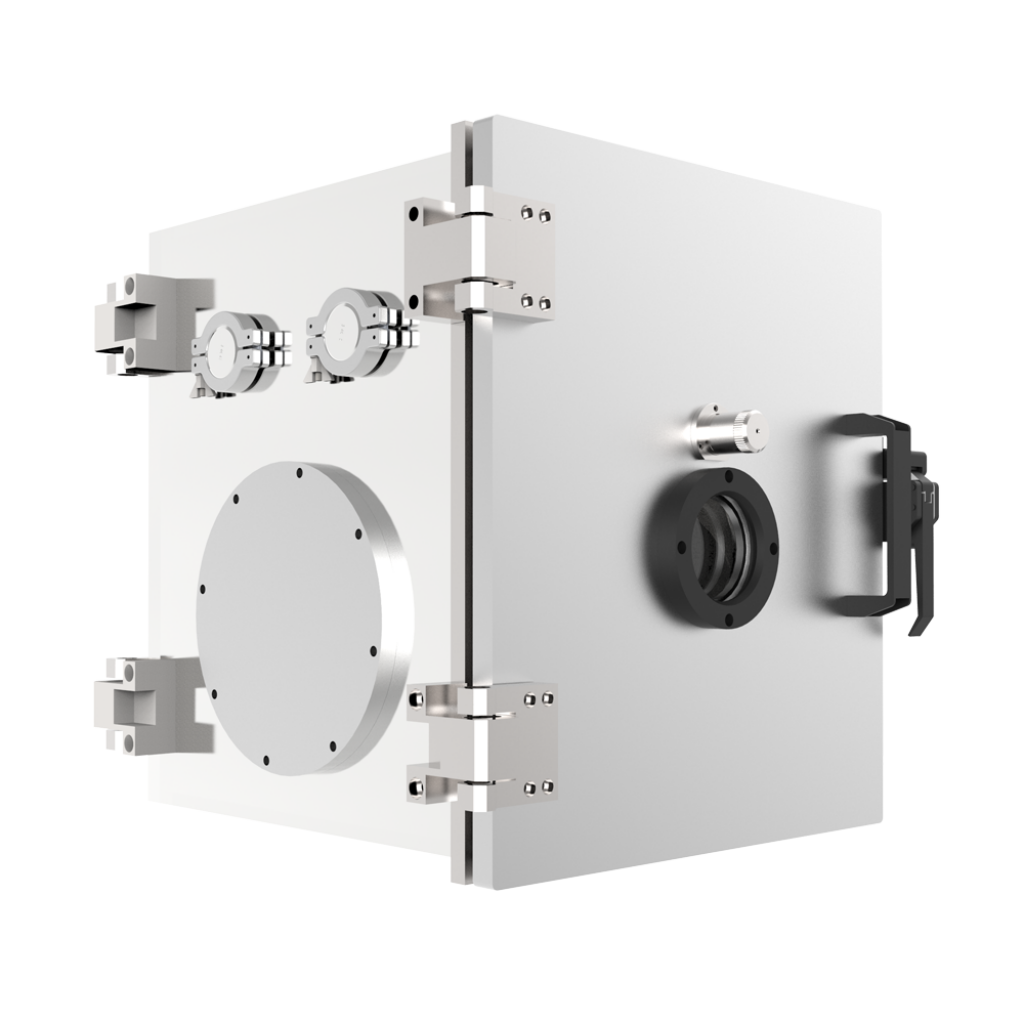 12 in Cubic Vacuum Chamber, Preconfigured with ISO and KF Flanges and