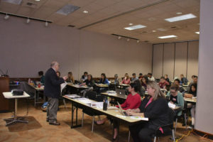 Photo of presentation to Environmental Teacher Institute training session