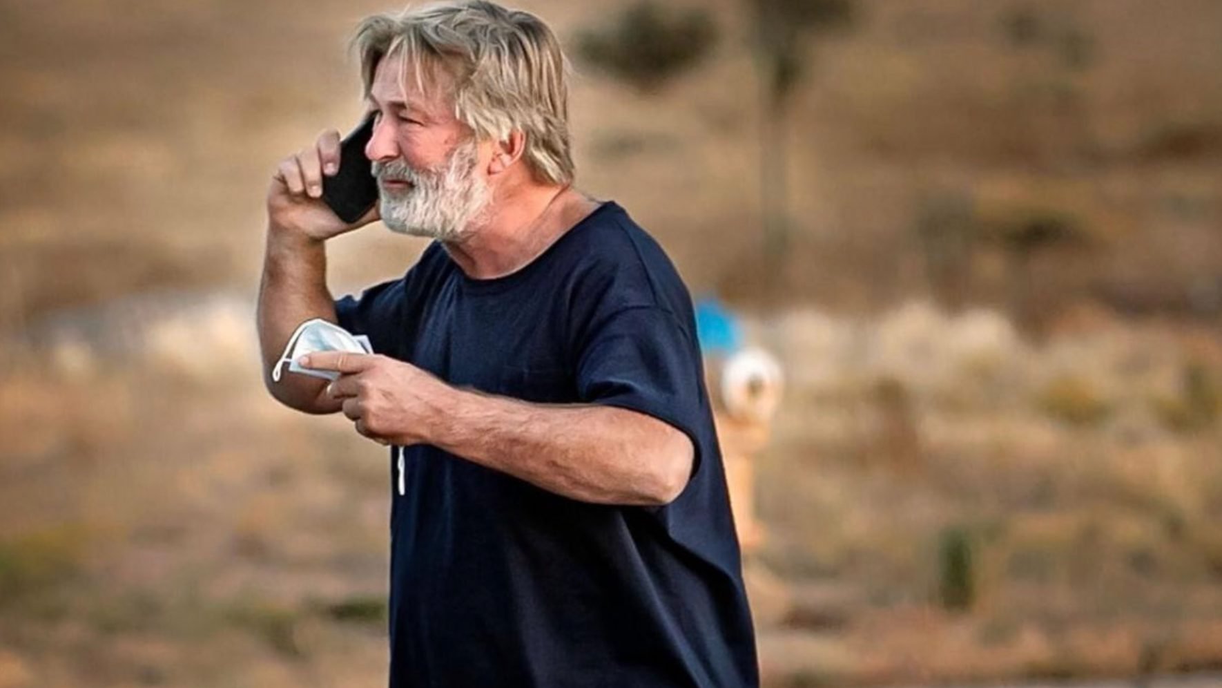 Alec Baldwin luego del incidente en el set de Rust