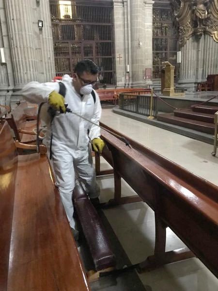 Fumigan la Catedral Metropolitana