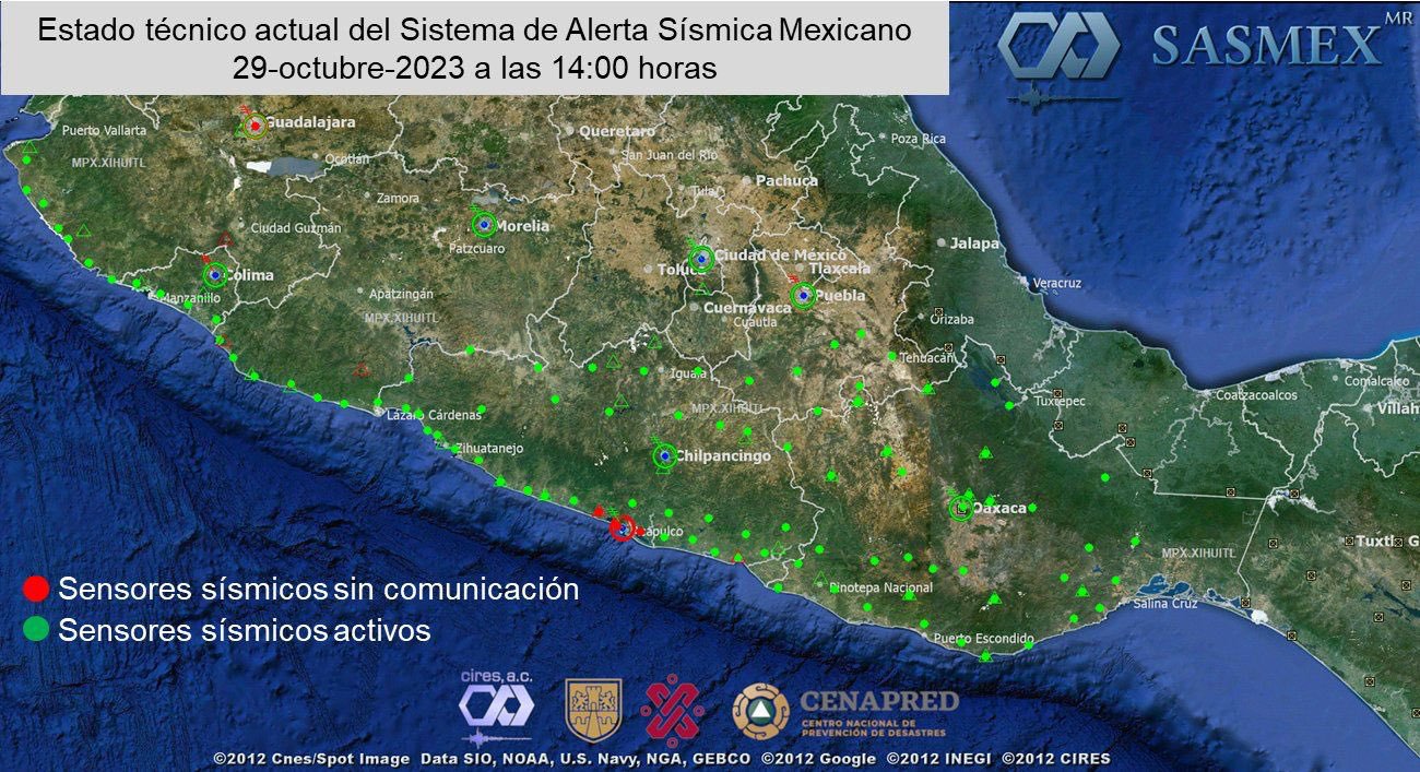 23 sensores sísmicos afectados por el huracán Otis ya sirven