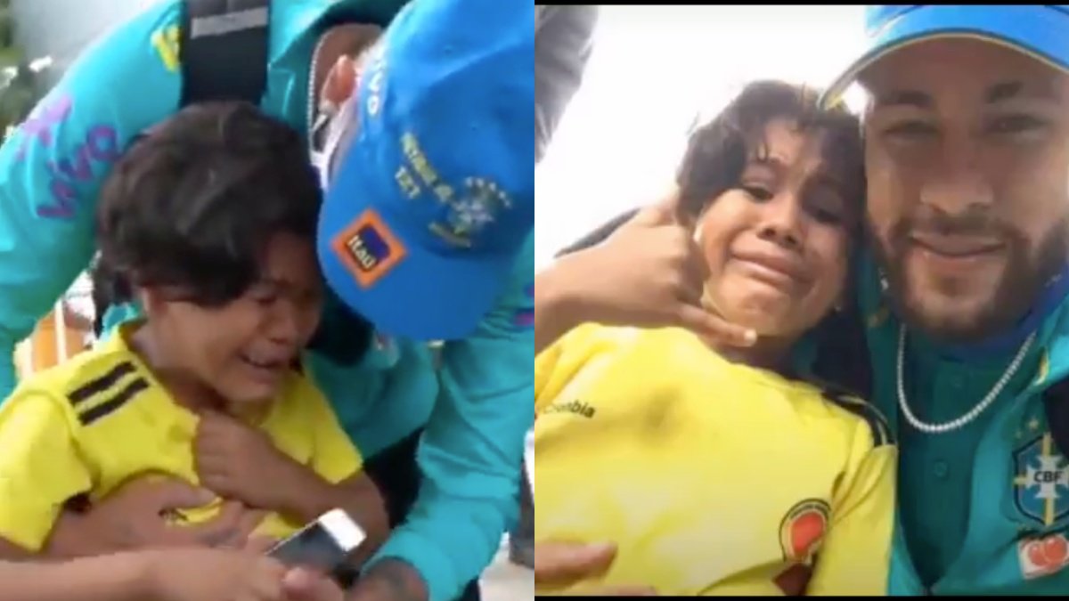 Neymar hace llorar a un niño.jpg