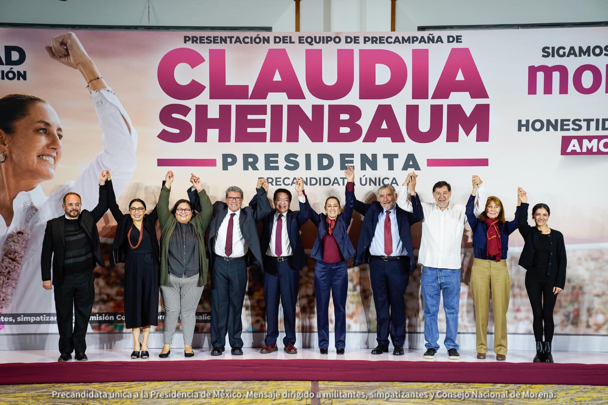 Claudia Sheinbaum presenta a su equipo de precampaña