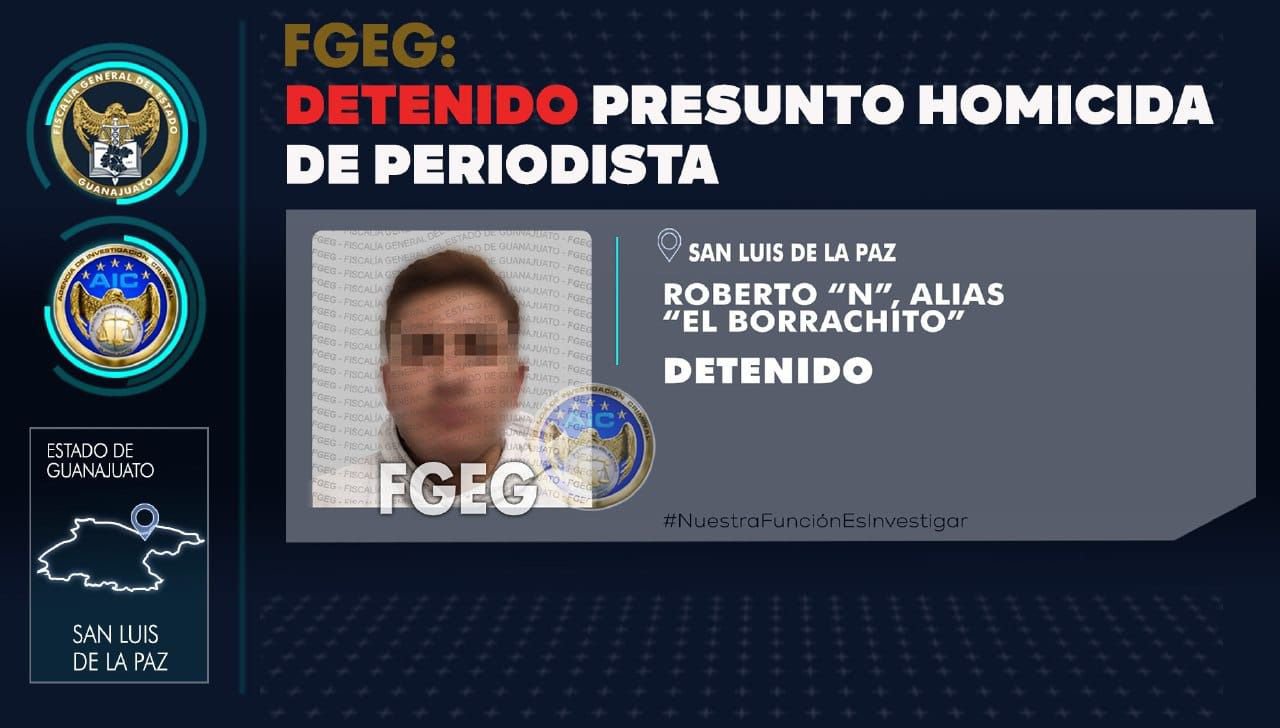 Capturan a presunto asesino de periodista Ernesto Méndez