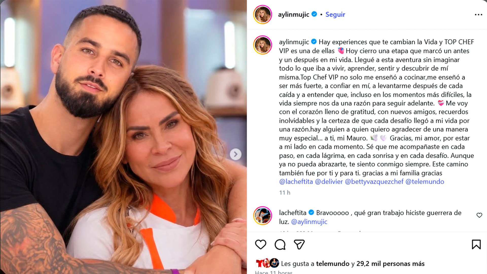 aylin mujia mensaje hijo