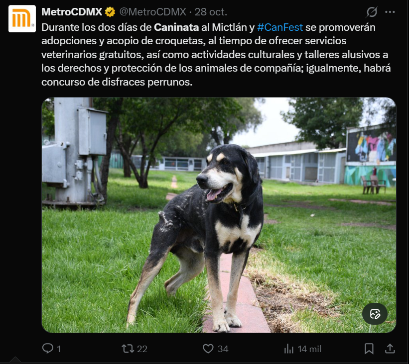 caninata canina mexico 2026 cdmx perritos desfile metro