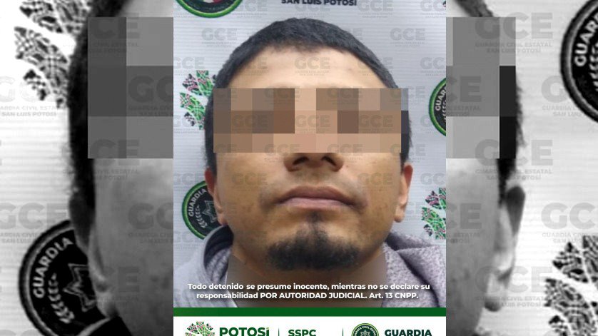 Detienen a hombre en SLP por portación de cuchillo