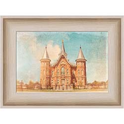 Provo City Center Temple Blue Antique - Framed 