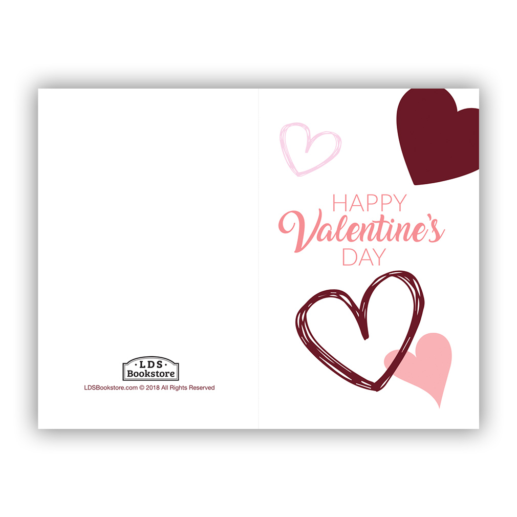 Scattered Hearts Valentine's Day Card - Printable - LDPD-PBL246