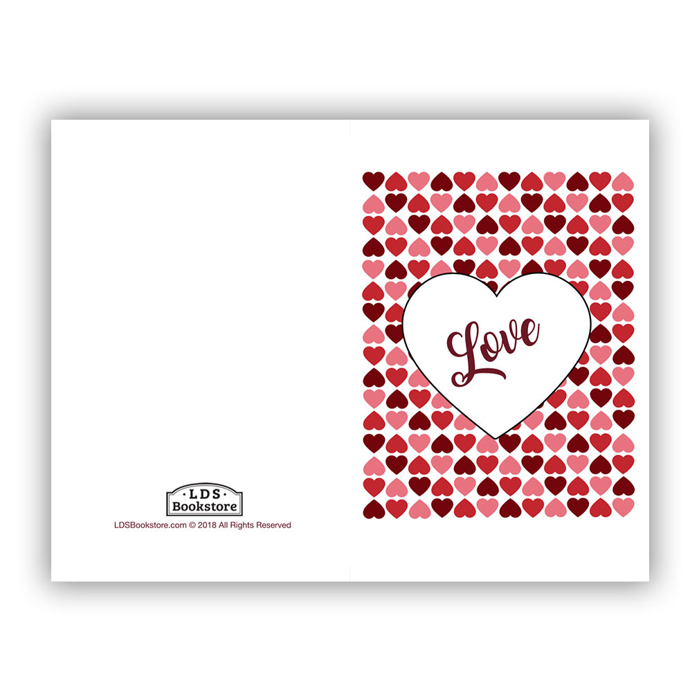 Heart Grid Valentine's Day Card - Printable in LDS Valentine's Day on  LDSBookstore.com