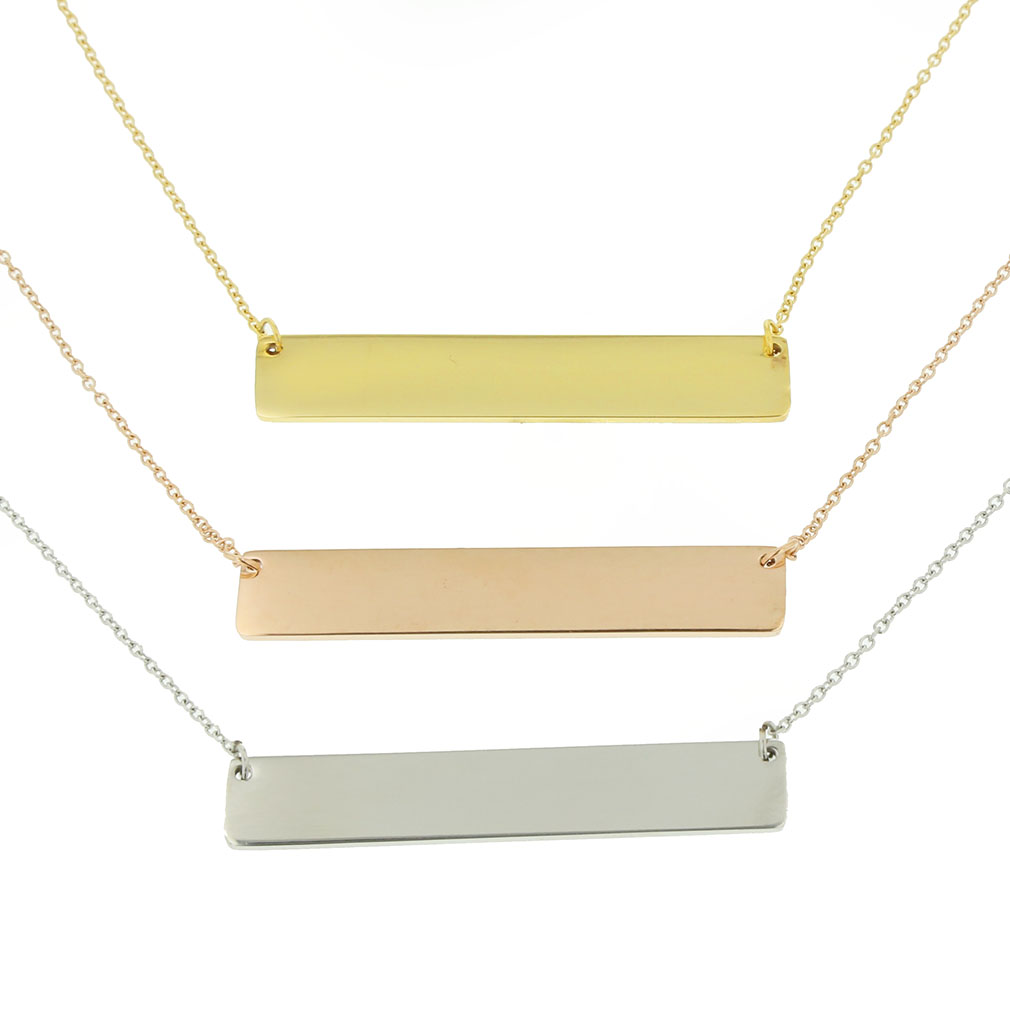 Customizable Horizontal Bar Necklace (LDPHBN1039) Make Your Own on