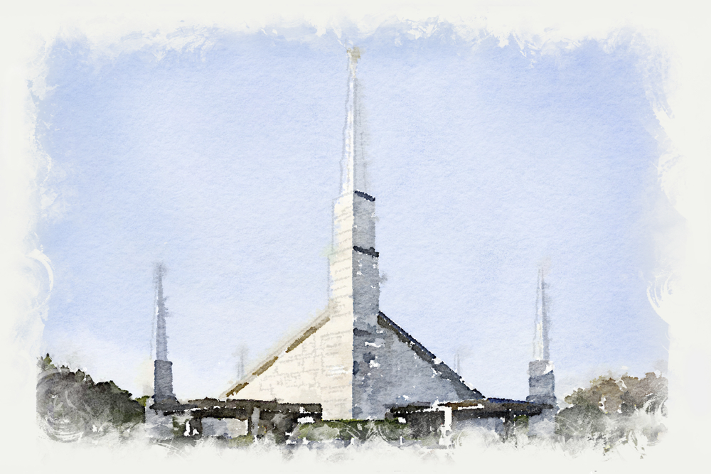 Dallas Temple - Watercolor Print - D-LWA-WC-DALL