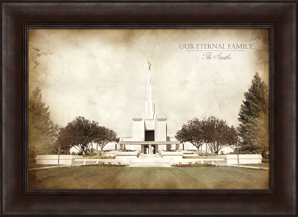 Denver Temple Vintage Framed in Temple (DLWATDEN)