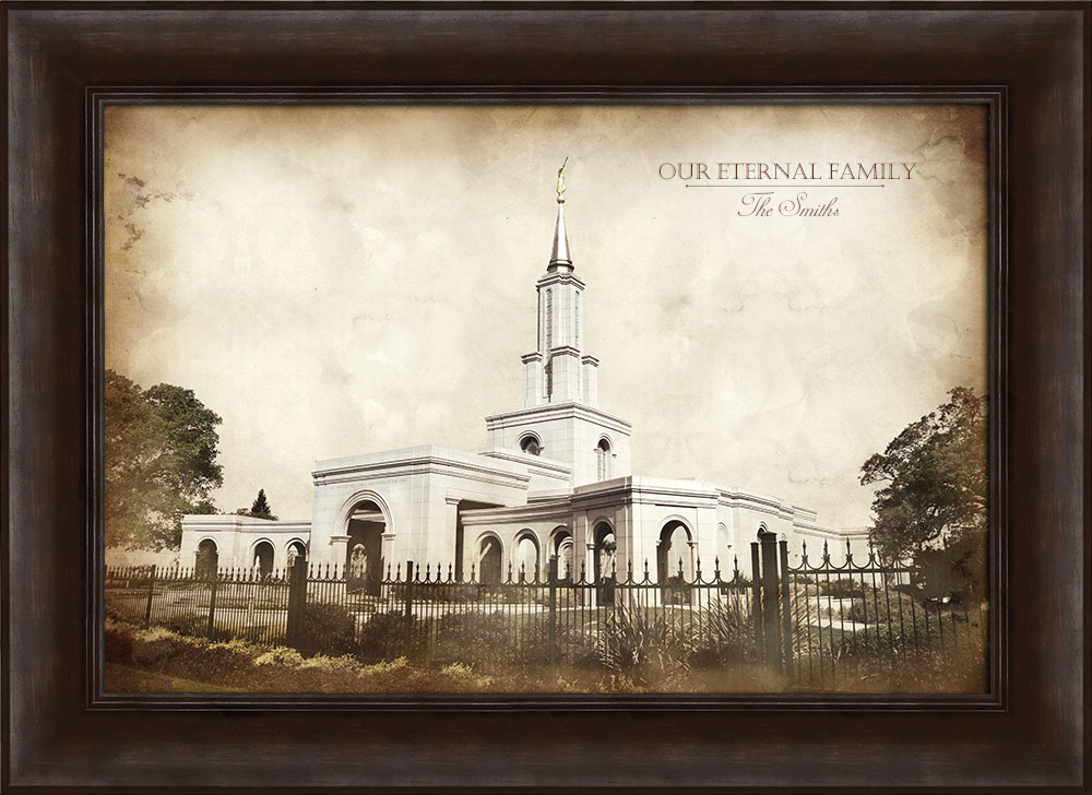 Sacramento Temple Vintage Framed in Temple (DLWA