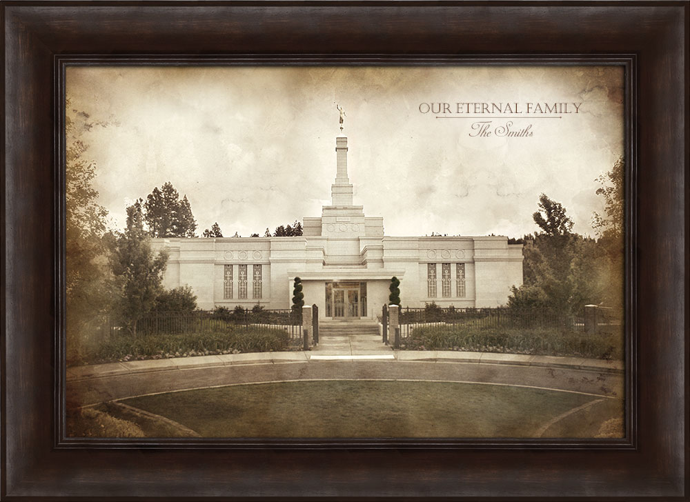 Spokane Temple Vintage Framed In Temple Ldsbookstore