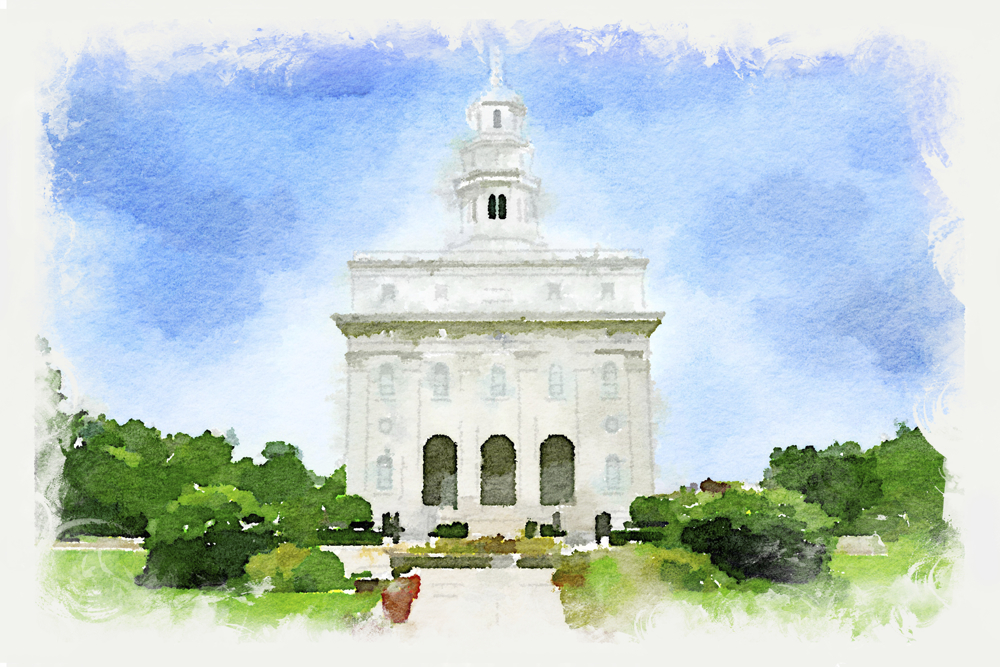 Nauvoo Temple - Watercolor Print - D-LWA-WC-NAUVOO