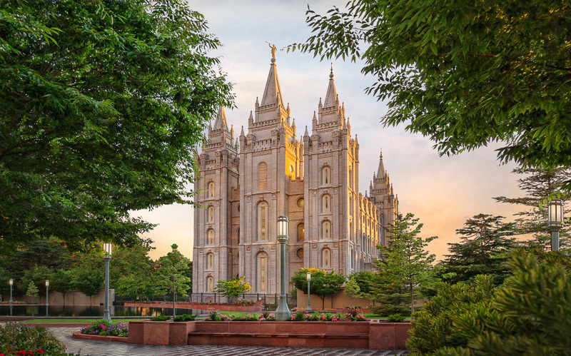 Salt Lake Temple Calm Summer In Lds Framed Art On