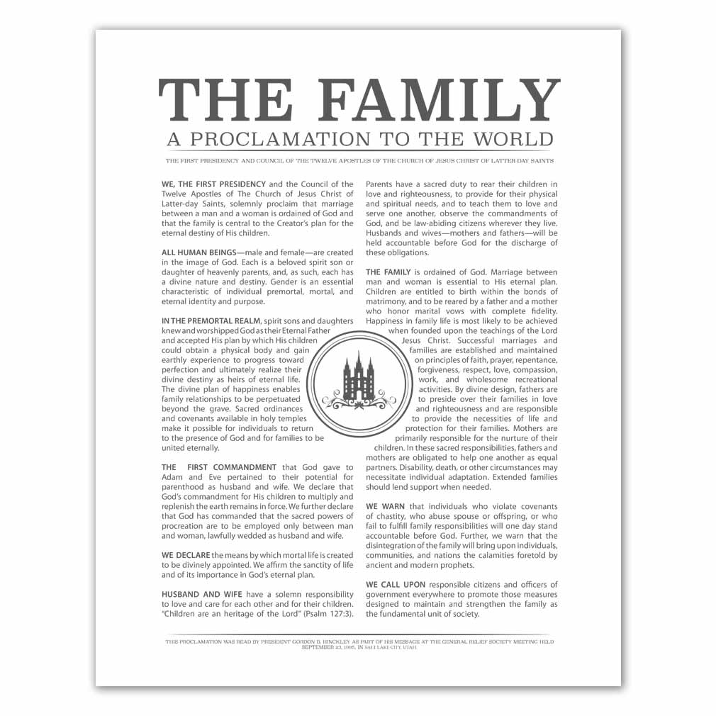 Temple Stamp Family Proclamation Charcoal Printable In LDS Family 