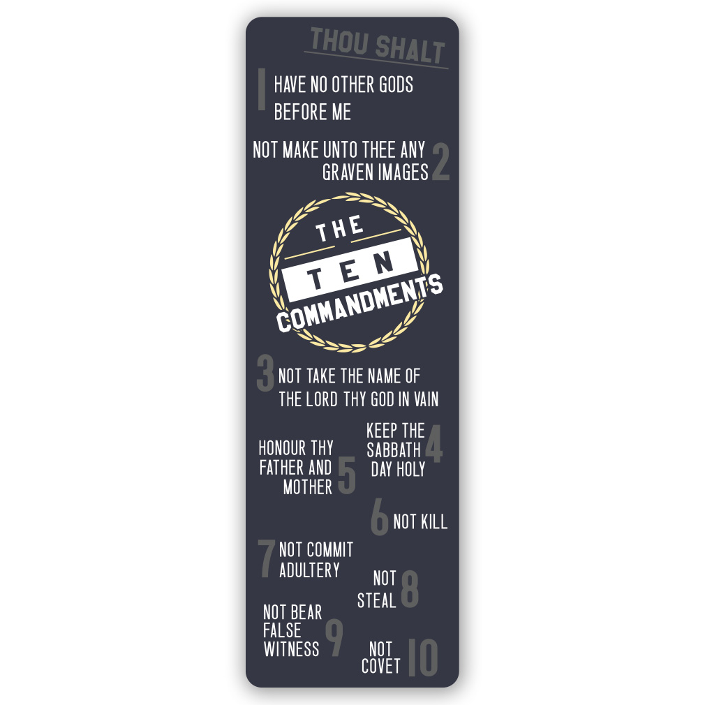 The Ten Commandments Bookmark - LDP-TENBKMK