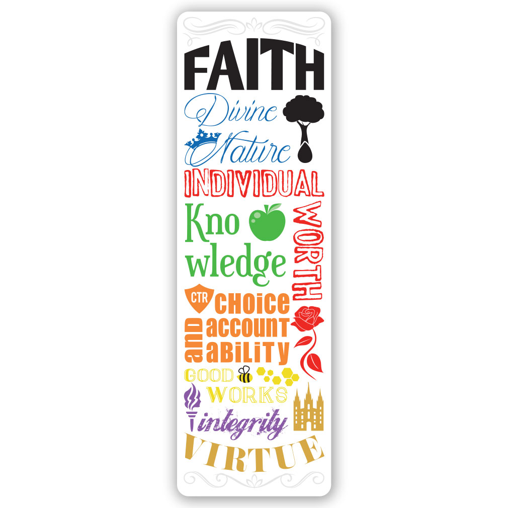 young women values bookmark in bookmarks ldsbookstore com ldp