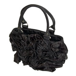 Black Ruffle Scripture Tote 