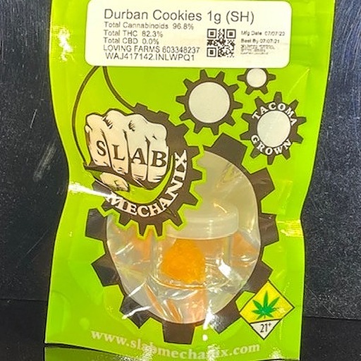 Slab Mechanix Durban Cookies Sugar Wax 1g Leafly
