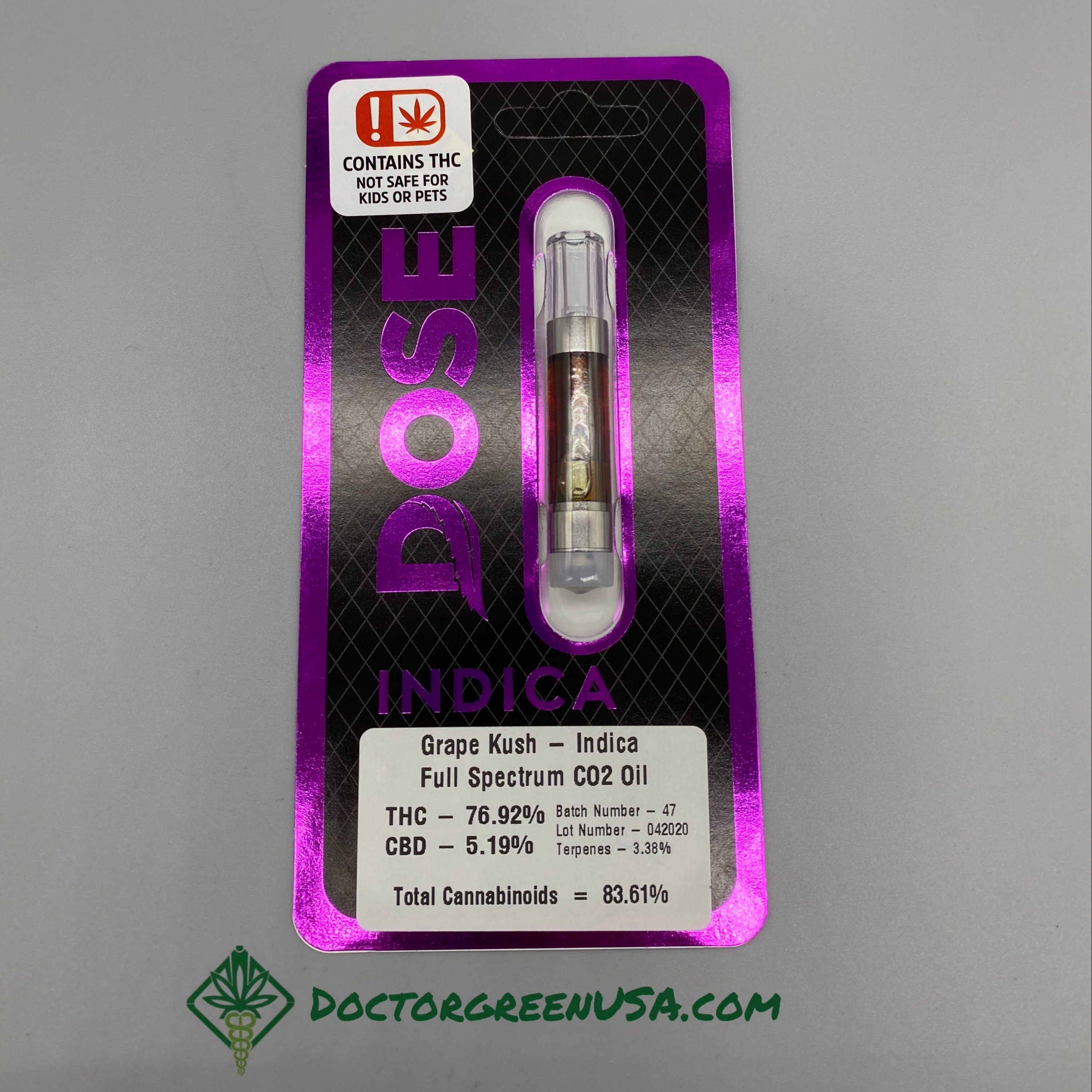 Dose Oil Grape Kush Cartridge 1g Leafly