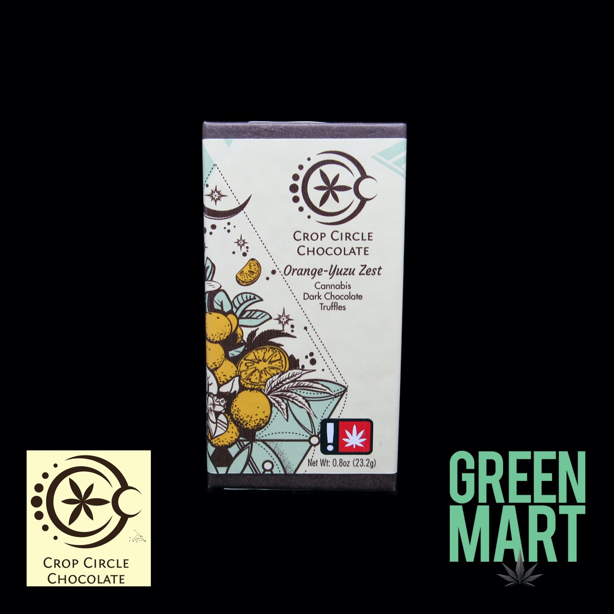 Crop Circle Chocolate Orange Zest Chocolate 50mg 2pack Leafly