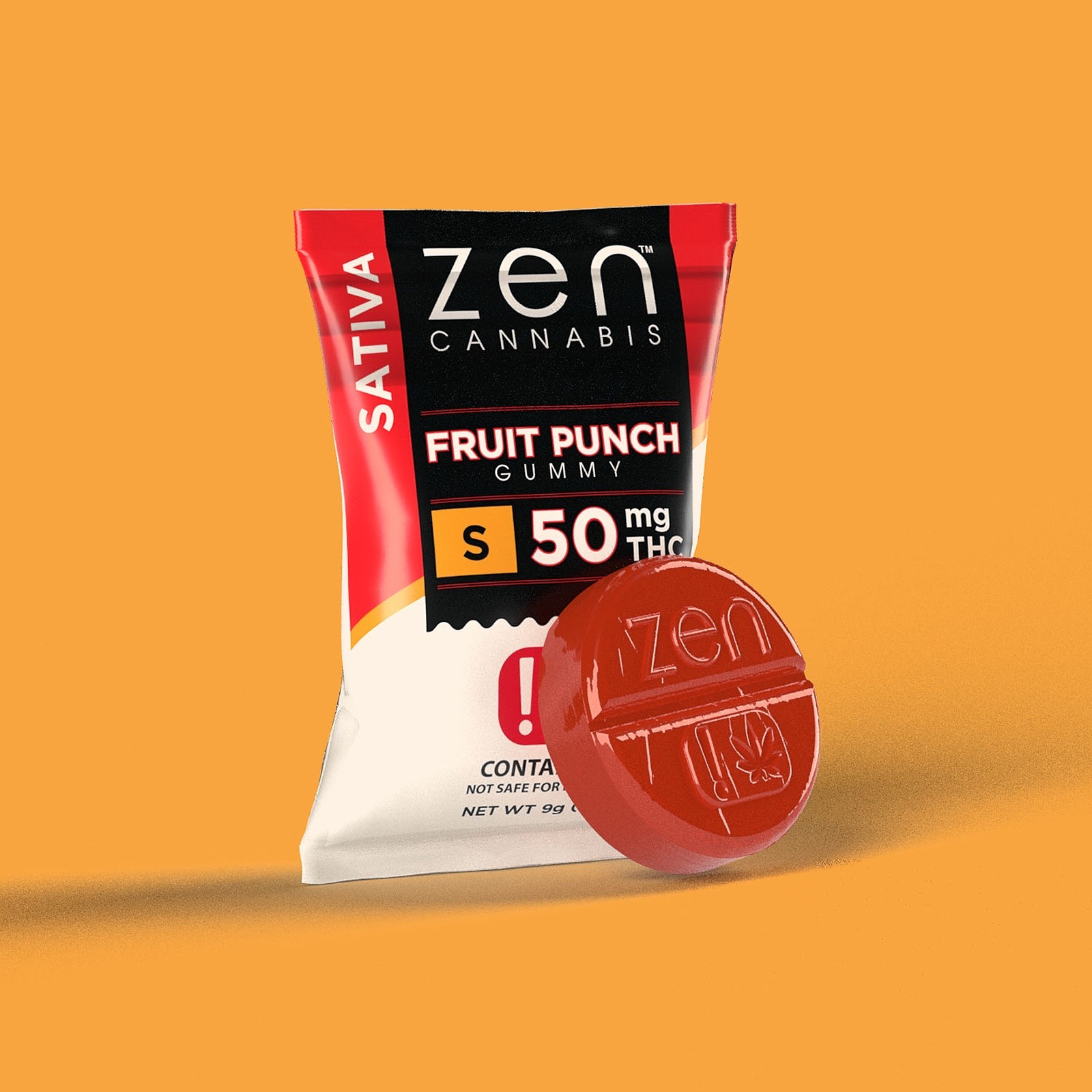 Zen Cannabis Fruit Punch Gummy Sativa 50mg Leafly