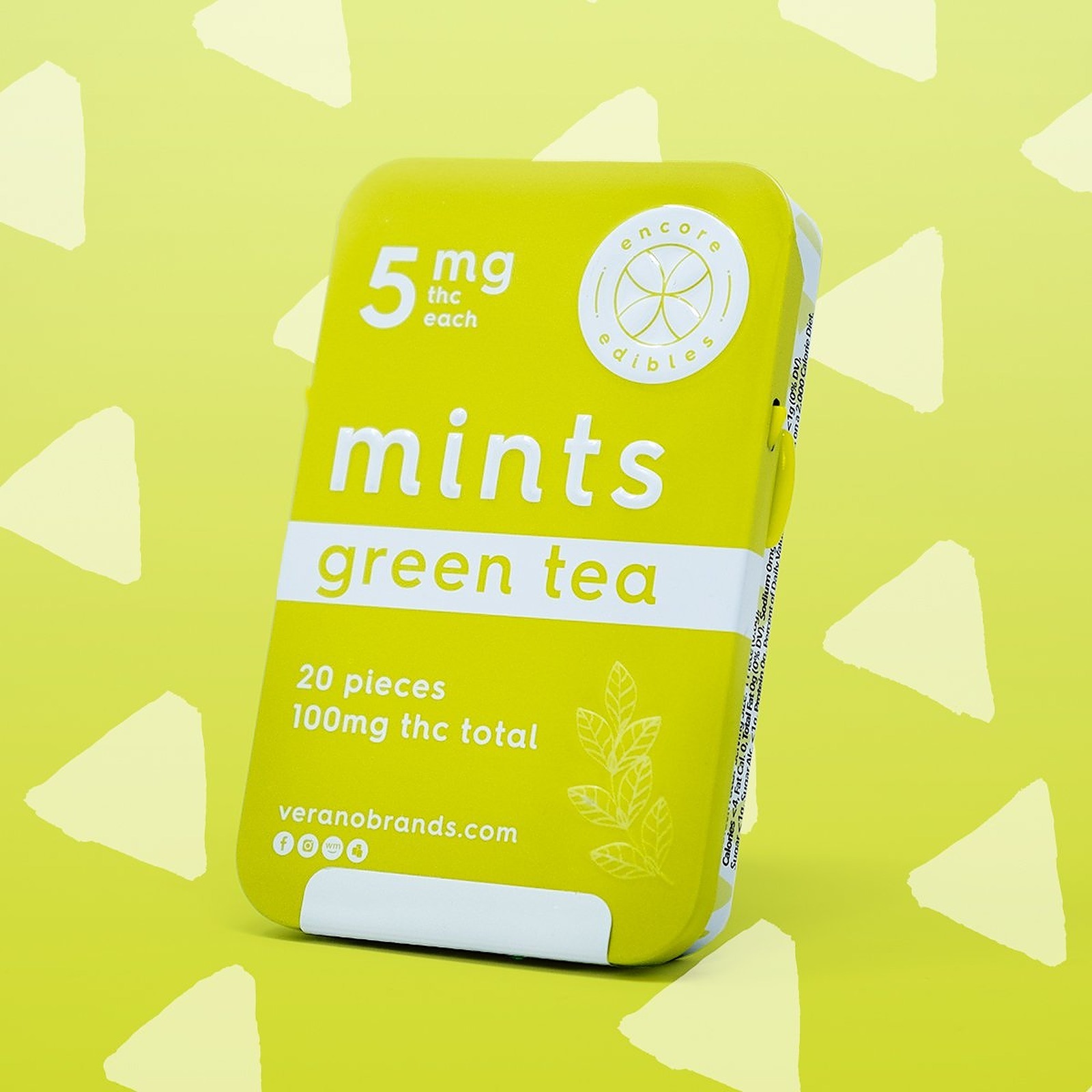 Encore Edibles Mint Green Tea Mints 100mg Leafly