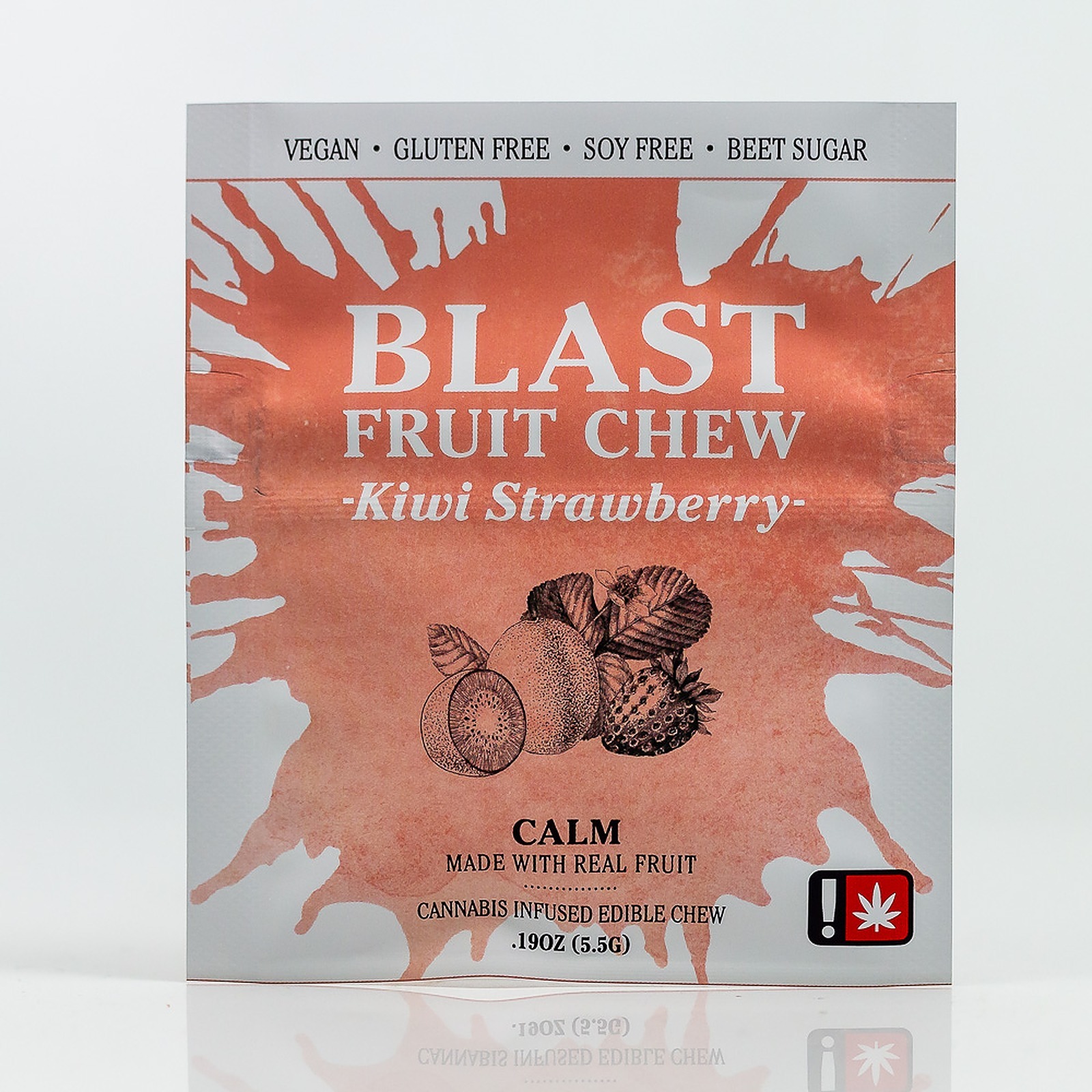 Golden Brands Kiwi Strawberry Fruit Chew Blast 50mg Leafly