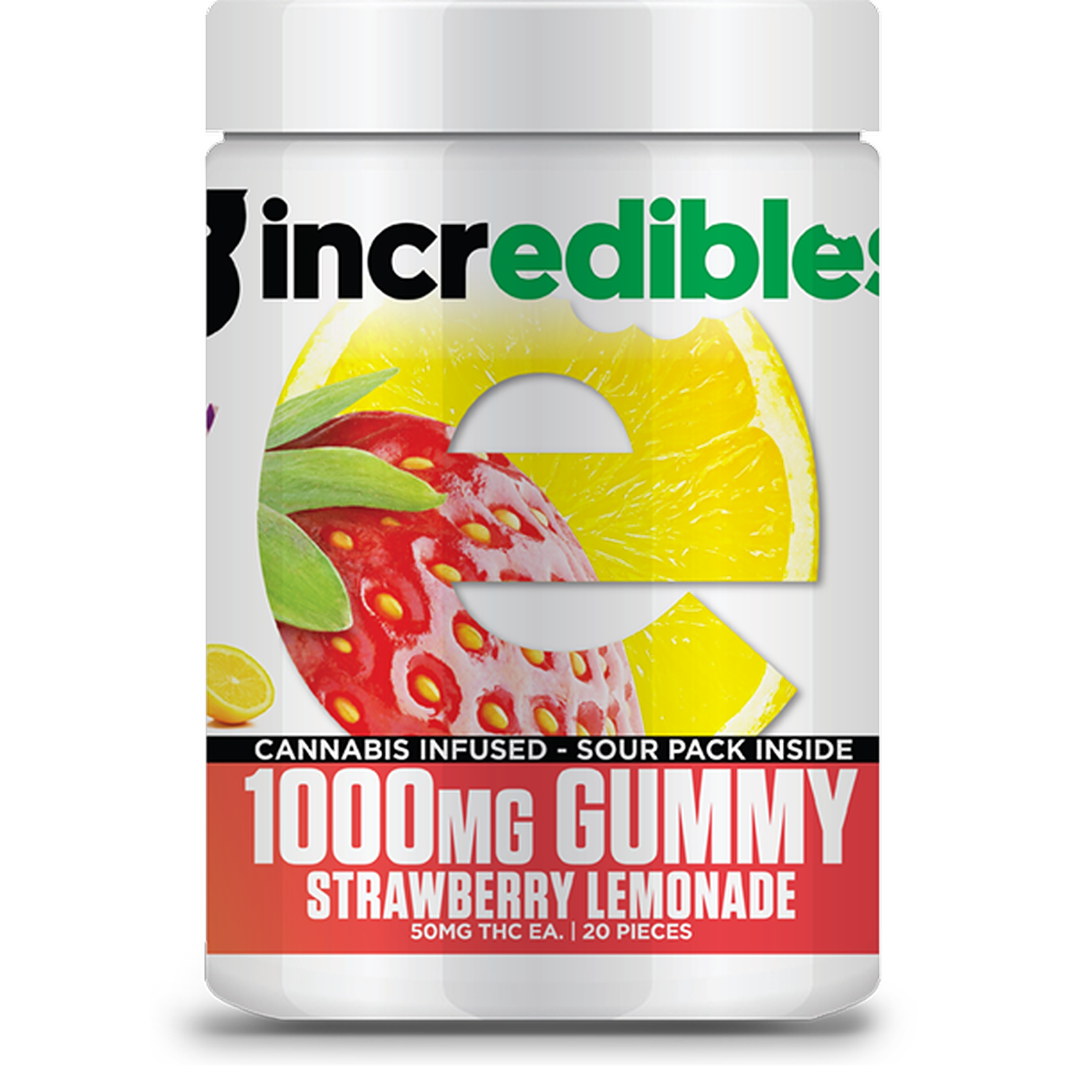 incredibles Strawberry Lemonade Gummy 1000mg Leafly