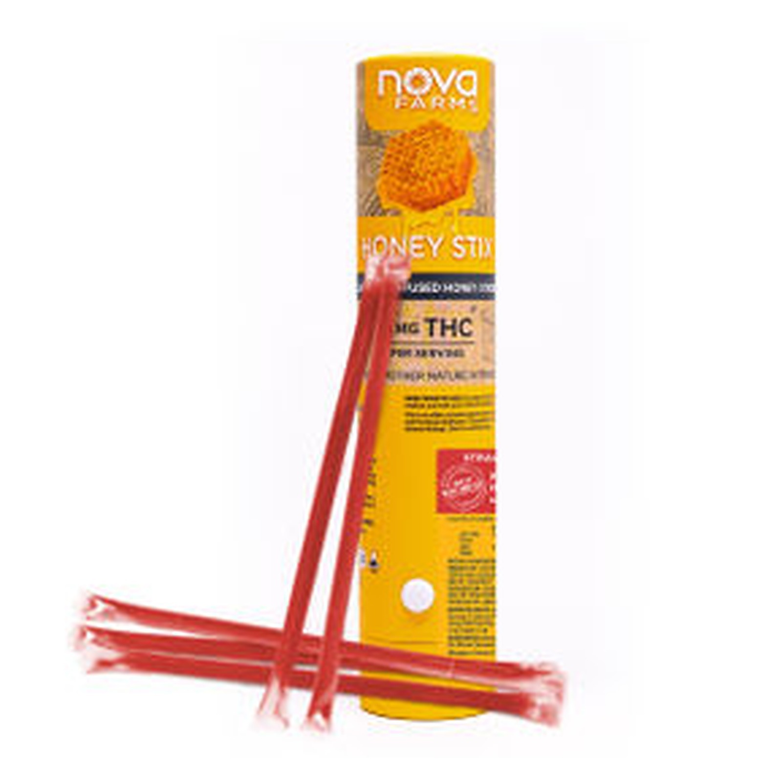 Nova Farms Strawberry Honey Stix 25mg 5pack Leafly
