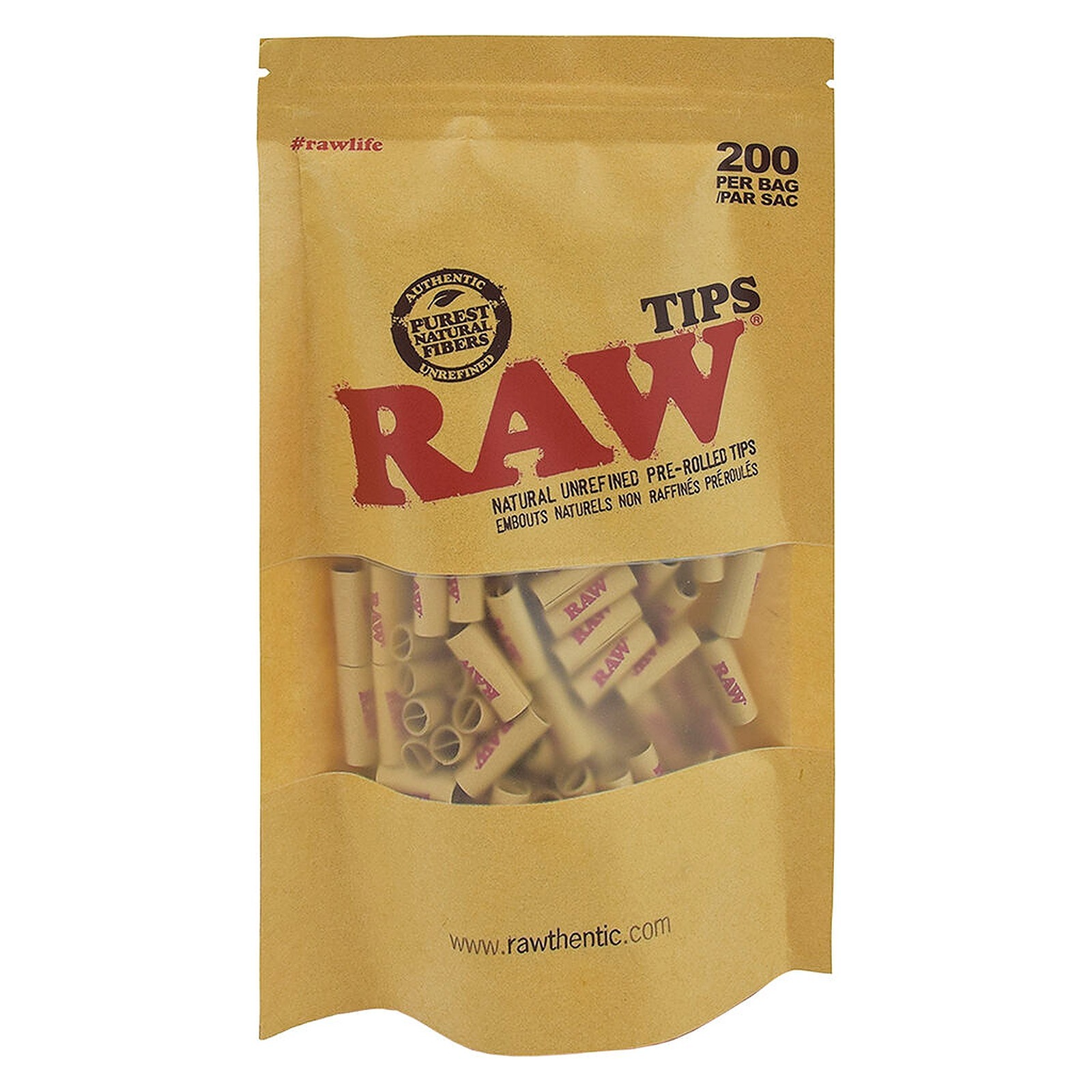 RAW Natural Unrefined PreRolled Tips 200pack Leafly