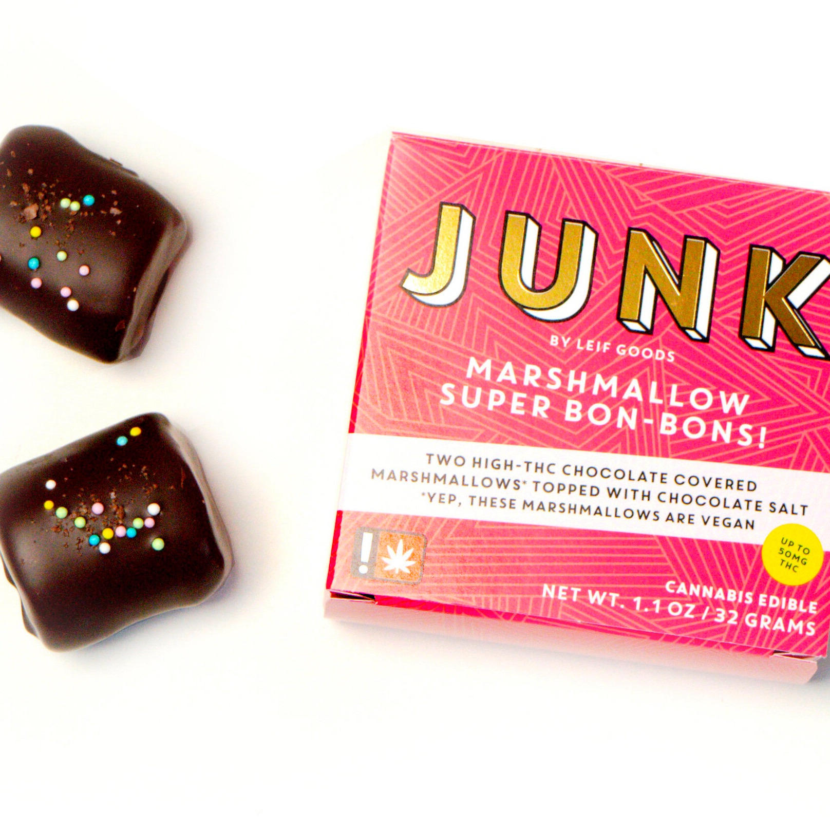 Leif Goods Junk Marshmallow Super BonBons 50mg 2pack Leafly
