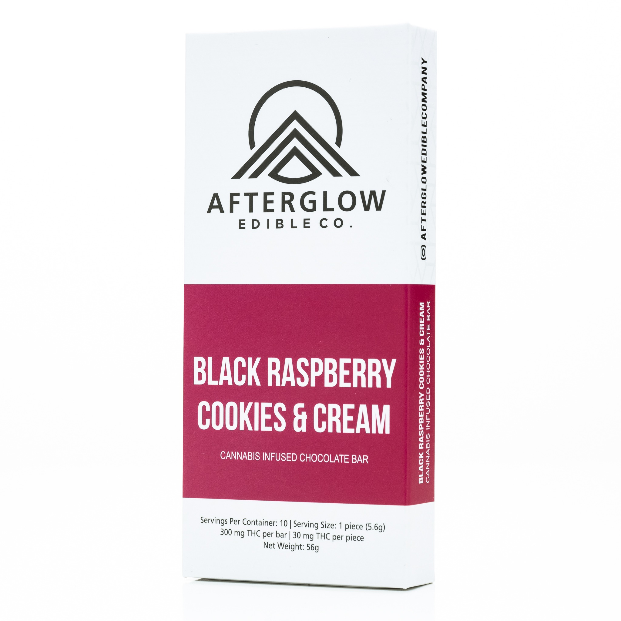 Afterglow Edible Co. Black Raspberry Cookies & Cream Bar 300mg Leafly