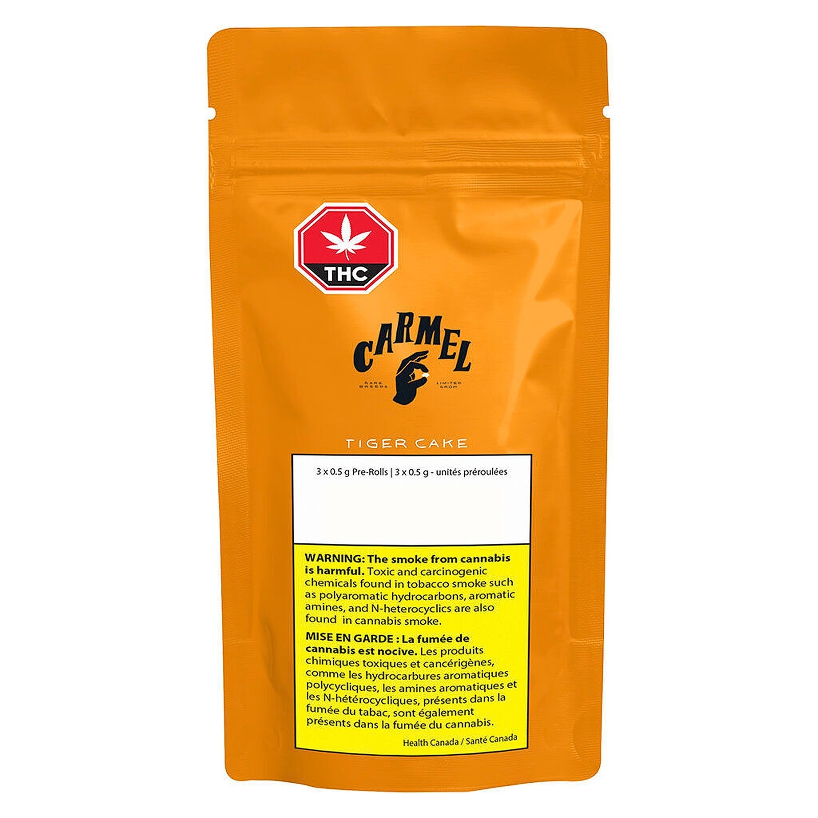 Carmel Cannabis Tiger Cake PreRoll 1.5g 3pack Leafly