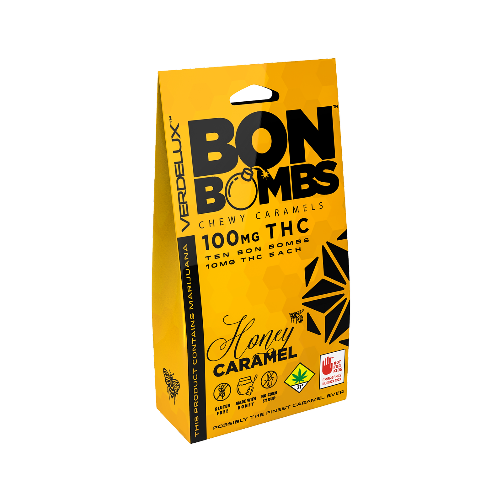 Bon Bombs Honey Caramel 100mg 10pack Leafly