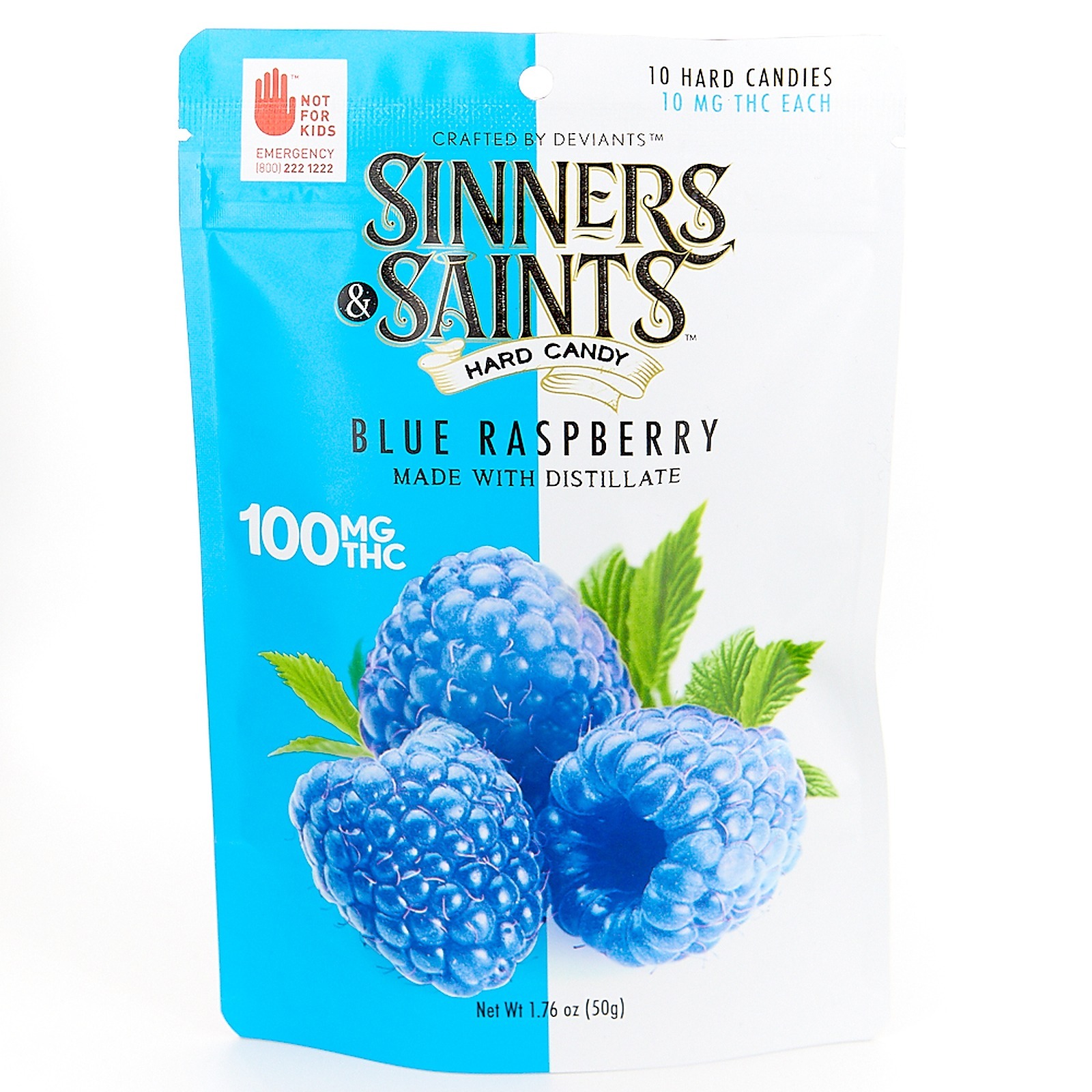 Sinners and Saints by Evergreen Herbal Blue Raspberry Hard Candies