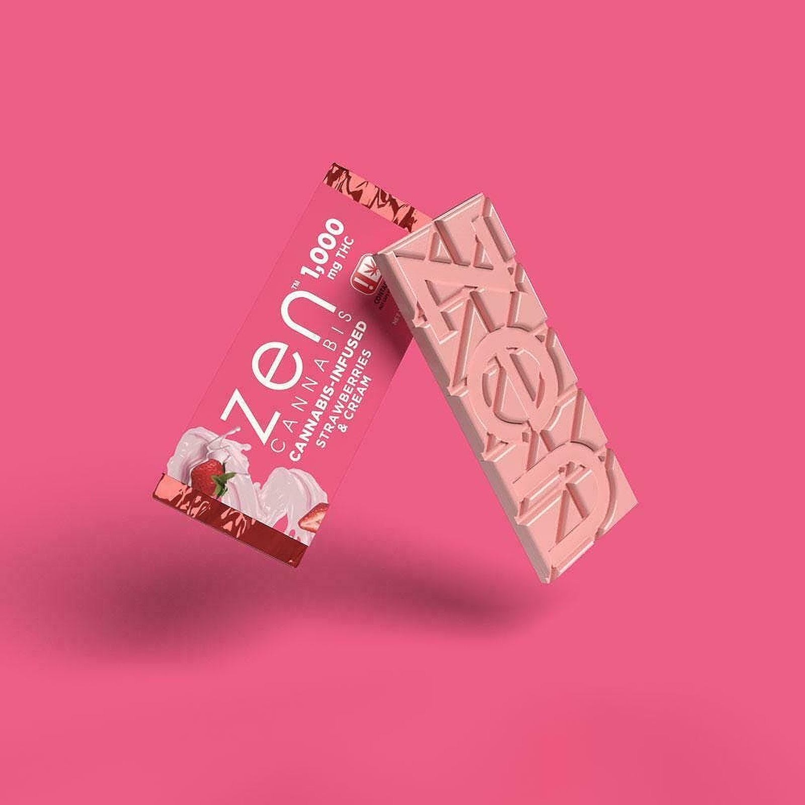 Zen Cannabis Strawberries and Cream Chocolate Bar 1000mg Leafly