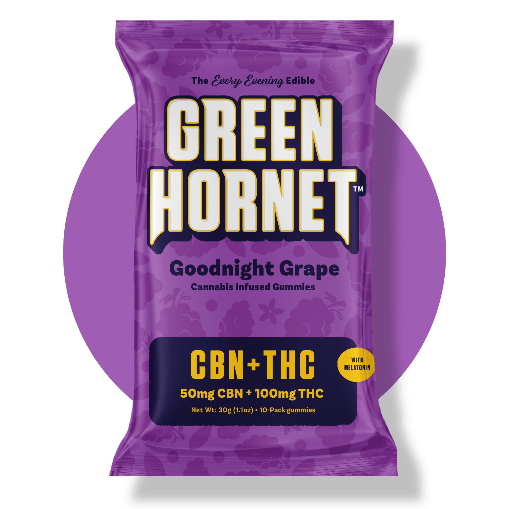 Goodnight Grape Green Gummies 100mg 10pack Leafly