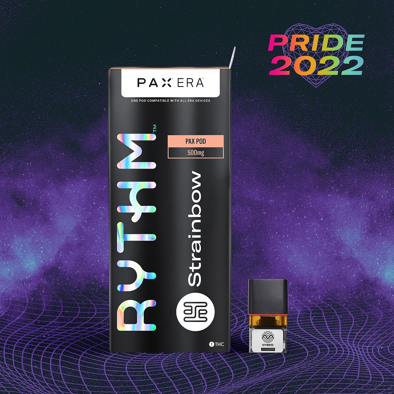 RYTHM: Rythm | Strainbow | PAX Pod (Hybrid) | PAX | 500mg | Leafly