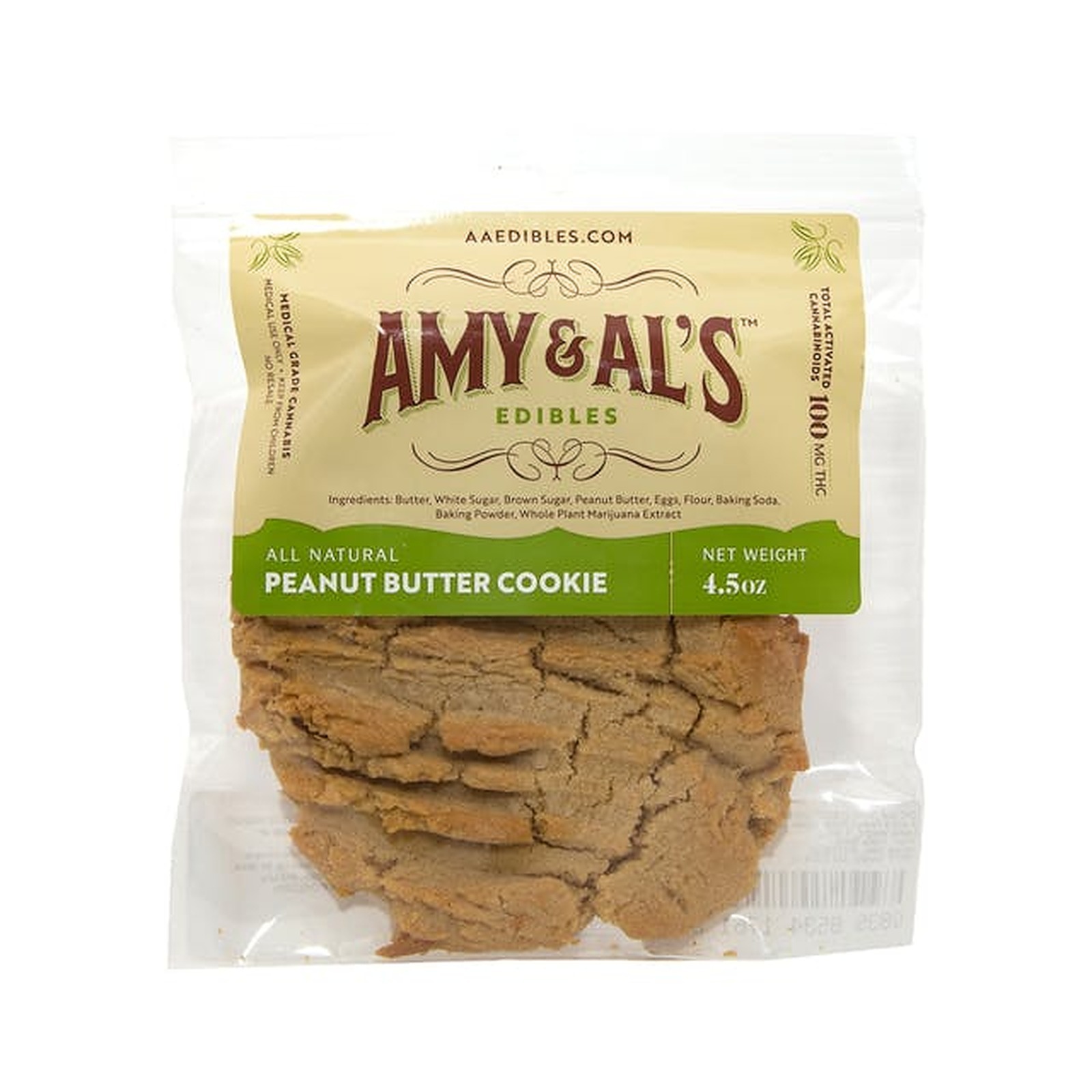 Amy & Al's Edibles Peanut Butter Cookie 100mg Leafly