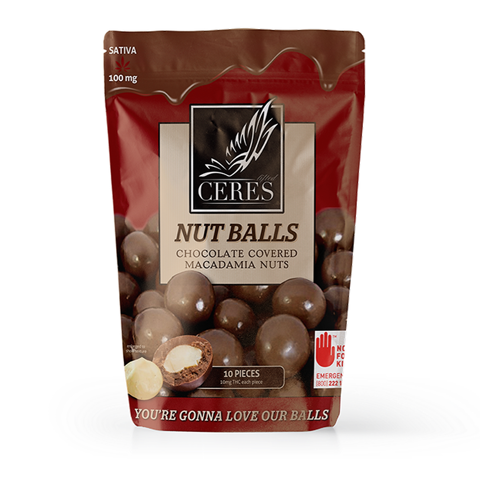 Ceres Garden Macadamia Nut Balls Sativa 100mg 10pack Leafly